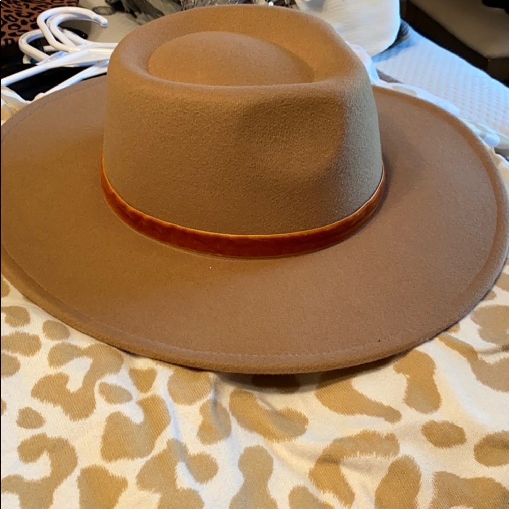 Flat brimmed boho cowboy hat